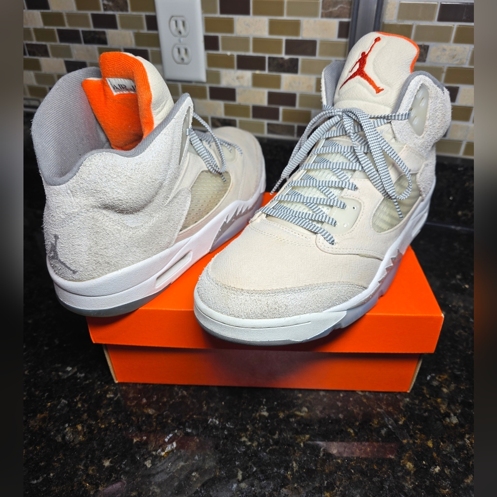 Jordan 5 Retro SE Craft Lt Orewood Safety Orange Mens Size 13 ++EUC++